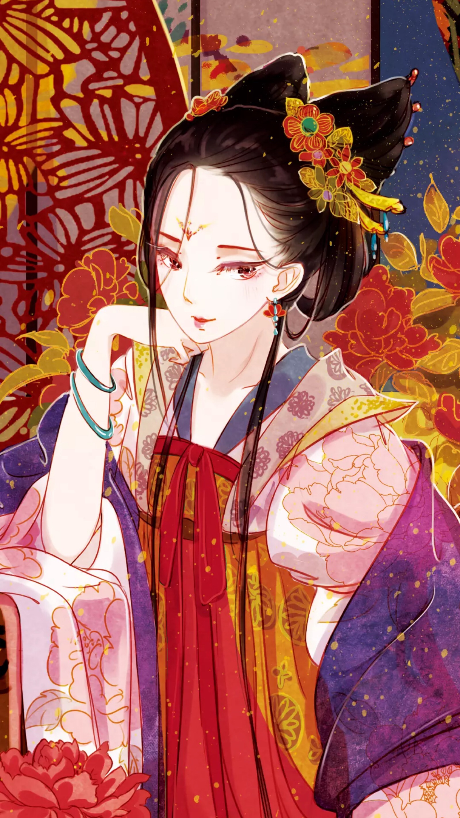 古风动漫插画，温情日常的韵味